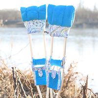 1 Pair Crutch Pads Hand Grip Covers and Pockets for Walking Arm Crutches Underarm Padding Handle Pillow