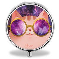 IMLONE Pill Organizer- Sliver Weekly Pill Boxes with 3 Components and Mirror for Travelling and Daily Needs,Compartments to Hold Vitamins, Cod Liver Oil, Supplements and Medication