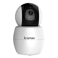 Icamer Wireless 1080P Security Camera, Indoor Security Surveillance Camera with Night Vision, Two Way Audio and Motion Detection, 2.4GHz WiFi Band Dome Camera