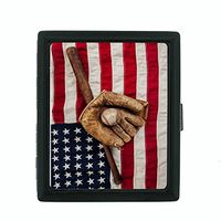 Perfection In Style Metal Cigarette Case Vintage Baseball Design 002