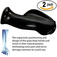 Millennial Medical in-Motion Imported Crutch Replacement Rubber Handles - Set of 2 | Black