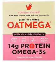 Boundless Nutrition Oatmega® Bar White Chocolate Raspberry -- 12 Bars