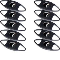 Black Plastic Guillotine Cigar Cutter - 10 Pack by Prestige Import Group