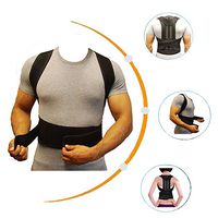 Back Brace Posture Corrector - Support for Back Neck Shoulder Upper Back Pain Relief for Cervical Spine (XXL: Waist Length fits 43.3-49.2", Black)