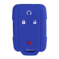 XUHANG Sillicone key fob Skin key Cover Remote Case Protector Shell for Chevrolet Silverado Colorado GMC Sierra Yukon Cadillac smart Remote blue