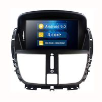 Head Unit 1Din 7Inch Indash Android 9.0 Car Stereo Radio for Peugeot 207 2007 2008 2009 2010 2011 2012 2013 2014 Auto GPS Navigation 3G WiFi Mirror Link RDS FM AM Bluetooth Audio