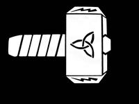 Hammer of Thor Avengers Decal Vinyl Sticker|Cars Trucks Vans Walls Laptop| White |5.5 x 4.25 in|CCI1616