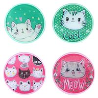 CHBC Contact Lens Box Cats Round with Mirror Travel Portable Case Storage Container