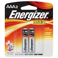 Energizer Max Alkaline Batteries AAA-1 blister Pk of 2 Batteries Each pack of 6 (Total of 12 Batteries)