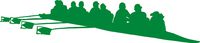 hBARSCI Regatta Rowing Crew Vinyl Decal - 5 Inches - for Cars, Trucks, Windows, Laptops, Tablets, Outdoor-Grade 2.5mil Thick Vinyl - Green