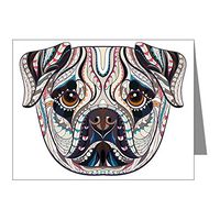 Note Card Patterned Pug Dog Lover