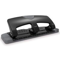 Swingline 3 Hole Punch, Hole Puncher, SmartTouch, 20 Sheet Punch Capacity, Low Force, Black/Gray (74133)