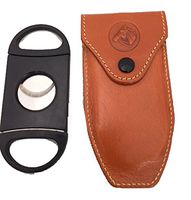Cigar Cutter and Leather Case (Natural Brown)
