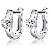 Women Rhinestone-studded Teardrop Studs Artificial Crystal with Bling Stone Fashion Drop Earring Jewelry (Steel)