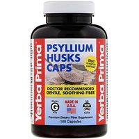 Yerba Prima Psyllium Husks Caps Dietary Fiber 625 mg, 180 Capsules