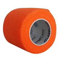 GSPCARE Copoly Cohesive Wrap Bandages 2" x 5 Yards 24 Rolls One Pack,Orange Color,Latex Free,FDA Approved
