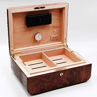 HNSYDS Cedar Cigar Box Brown Crocodile Pattern Rough 75 Moisturizing Box Cigar Humidor Cigar Box