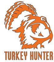 Turkey Hunter | Vinyl Sticker Decal | 4.528" Width X 5.5" Height | Orange HGC0210