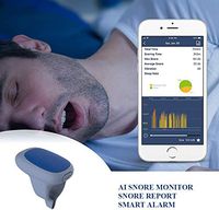 Snore Stopper, Smart Anti Snoring Solution Ring Device Ease Breathing Adjustable Vibration Alert Free APP for iOS Snore Reduction Snoring Report Sleep Monitor Mate SnoreZ