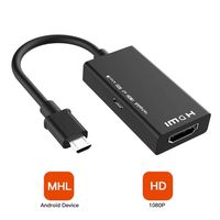 Micro USB to HDMI MHL Adapter, 5Pin MHL to HDMI Converter, MHL to HDMI Adapter, Micro USB to HDMI Adapter 1080P HDTV for Note 4, Note Edge, S2 One M8