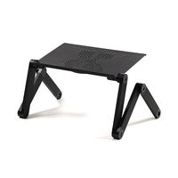 Lap Tray Laptop Table Bed Stand Raiser Desk for Tablet PC eBook Reading TV Dinner Black 16" x10