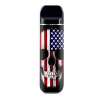 IT'S A SKIN Decal Vinyl Wrap for Smok Novo Pod System Vape Sticker Sleeve Cover/American Skull Flag in Skull