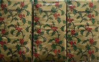 Holly Berries Design - Six (6) Pocket Packs Tissue