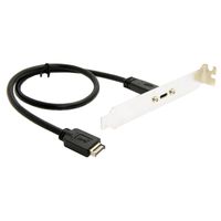 JSER USB 3.1 Front Panel Header to USB-C Type-C Female Extension Cable 40cm with Panel Mount Screw
