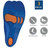 Dr. Zen Orthotic Adjustable Shoe Inserts for Men and Women with Foot, Heel, and Arch Support 3 Pack