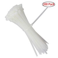 Cable Zip Ties Nylon Heavy Duty Self Locking Wire Ties 8 inch 200 Pieces White