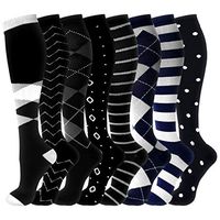 Compression Socks (8 Pairs), 15-20 mmHg is Best Athletic & Medical for Men & Women, Running, Flight, Travel, Nurses, Pregnant - Boost Performance, Blood Circulation & Recovery