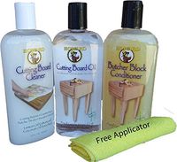 Howard Butcher Block Oil, Conditioner and Cutting Board Cleaner 12 Ounce, Food Grade Mineral Oil, Food Safe Wood Sealer