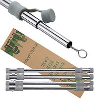 The Original Eco-Friendly Reusable Portable Drinking Straws Bundle &4pcs Stainless Steel Metal Straws (2 Wide & 2 Small) Portable with 4 Travel Cases & Pouch| Zero Waste | Yeti/Rtic/Ozark