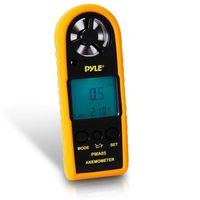 Pyle Digital Anemometer Handheld Thermometer - Portable Handheld Meter, Wind Speed, Wind Chill, Air Temperature, Air Velocity Gauge, Wind Weather Meter with Backlight, Battery Included - PMA85