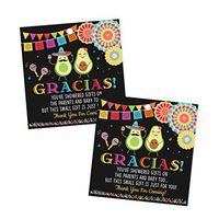 Fiesta Baby Shower Thank You Favor Tags, Thank You Tags, Gracias Baby Shower Tags, 50 Count