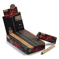 24 Packs Raw Black 1 ¼ Size Rolling Paper + 1 XL Beamer Doob Tube + Beamer Smoke Collectable Sticker