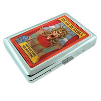 Vintage Freak Show Circus Poster S12 Silver Cigarette Case Metal Wallet Id Holder King & 100's 4" X 2.75" RFID Protection