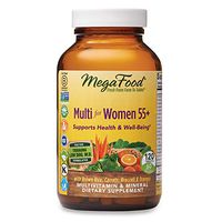 MegaFood, Multi for Women 55+, Supports Optimal Health and Wellbeing, Multivitamin and Mineral Dietary Supplement, Gluten Free, Vegetarian, 120 tablets (60 servings)