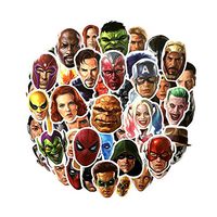 50 PCS Sticker Super Hero Head Portrait Cartoon for Luggage Laptop Car Bicycle Motocycle Fridge Guitar Car Styling for Adult