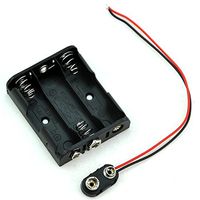 Electronics-Salon Battery Holder for 3 x AA size cells, with Snap Connector wire. Box, Case.