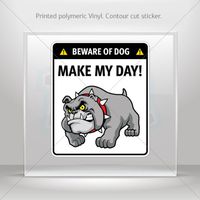 Decal Stickers Warning Guard Dogs On Duty Sign Tablet Laptops Weatherproof Sp (5 X 4.24 In)