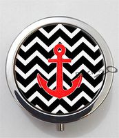 BlackKey Chevron Pattern 3-Compartment Decorative Pocket Gift Box Case Organizer for Pill, Color 1 -2086