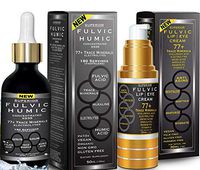 Fulvic Acid and Humic Trace Mineral - Drops 6 Month Supply Bundle with Fulvic Hydration Cream. All Natural Organic Plant Derived Blend of Ionic Trace Minerals (30ml Cream)