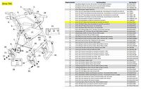  Replacement Parts for Models 795 - Drive Duet Rollator/Transport Chair (Left Elbow Rest Assembly 1A & 2Y ser #)