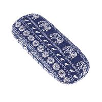 Healifty Glasses Case Print Simple Fabric Portable Cleaning Invisible Glasses Holder