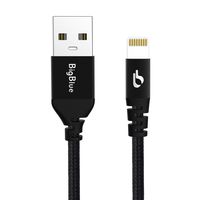 BigBlue 6.6ft Phone Charging Cable, Ultra High Strength Charging Cord Fits for Lifeproof Case, Charging&Syncing Cable Compatible with Phone X/ 8/7 and More (Black)