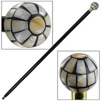 Mother of Pearl Genteel Sheesham Wooden Walking Cane