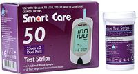 Smart Care® Blood Sugar Test Strip 2 * 25 Blood Glucose Mete Glucose Monitoring Kit with Gluco-Meter and Strips(Pack of 1)