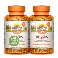 Sundown Turmeric 500mg 90 + 90 Twin Pack Herbal Supplements, 180 Count