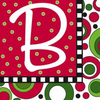 Whimsy Monogram Cocktail Napkin - B